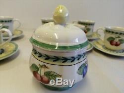 Villeroy & Boch French Garden Fleurence coffee set, demitasse & sugar bowl