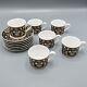 Villeroy & Boch Intarsia Demitasse Cup & Saucers Set Of 6 Free Usa Shipping