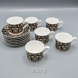 Villeroy & Boch Intarsia Demitasse Cup & Saucers Set of 6 FREE USA SHIPPING