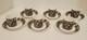 Villeroy & Boch Intarsia Demitasse Cups And Saucers Set Of 6 Germany Nwt
