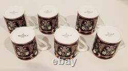 Villeroy & Boch Intarsia Demitasse Cups And Saucers Set Of 6 Germany Nwt