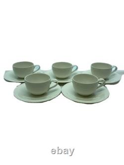 Villeroy & Boch White Fine China Demitasse Cup and Saucer Set of 5 W1.5xH7xD9cm