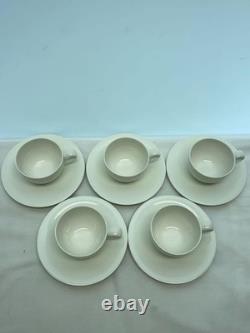 Villeroy & Boch White Fine China Demitasse Cup and Saucer Set of 5 W1.5xH7xD9cm