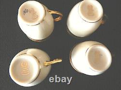 Vinatage Lenox China Lowell Demitasse cups and saucers set of 4