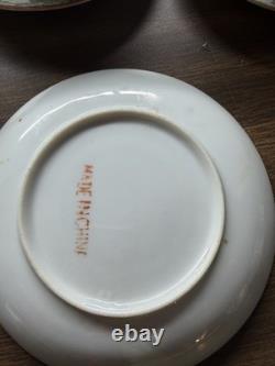 Vintage 13pc Rose Medallion Tea Set Teapot, 6 Teacups, 6 Demitasse Cups MCM