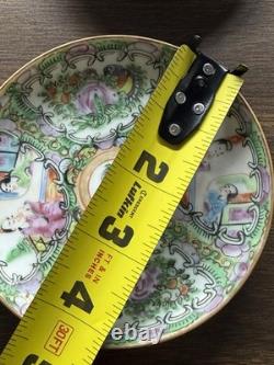 Vintage 13pc Rose Medallion Tea Set Teapot, 6 Teacups, 6 Demitasse Cups MCM