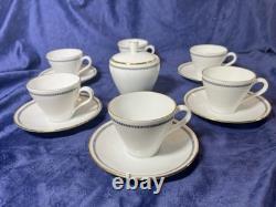 Vintage 1950's Richard Ginori 14-Piece Espresso/Demitasse Art Deco Cups& Saucers