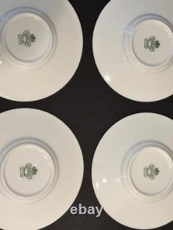 Vintage Aynsley Bone China Demitasse Cup and Saucer Set of 6 Yellow Gold Pattern