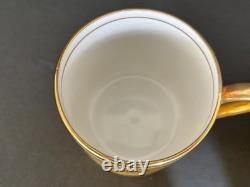 Vintage Aynsley Bone China Demitasse Cup and Saucer Set of 6 Yellow Gold Pattern