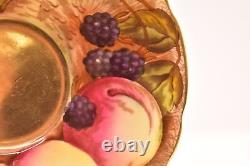 Vintage Aynsley Orchard Gold Fruits Demitasse Cup & Saucer Set Signed N. Brunt