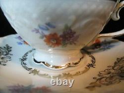 Vintage Bavarian Schuman 6 Footed Demitasse Cup & Saucer Us Zone Germany