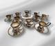 Vintage Chippendale Epns Silverplate Demitasse Cups & Saucers Set Of 10 Pat. 1914