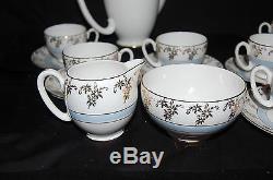 Vintage Chocolate Pot Set withSugar Bowl, Creamer, 6 Demitasse Cups & Saucers