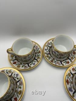 Vintage Christian Dior Renaissance Demitasse & Saucers Set Of 4 NWT RARE