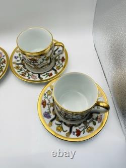 Vintage Christian Dior Renaissance Demitasse & Saucers Set Of 4 NWT RARE
