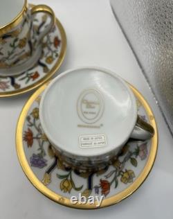 Vintage Christian Dior Renaissance Demitasse & Saucers Set Of 4 NWT RARE