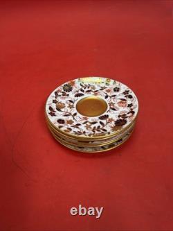 Vintage Coalport England Demitasse Saucer Floral Gold Gilt Pattern Set of 5