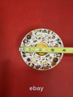Vintage Coalport England Demitasse Saucer Floral Gold Gilt Pattern Set of 5