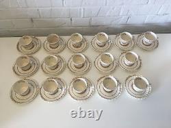 Vintage Copeland Spode Buttercup Pattern Set 16 Demitasse Cups & Saucers