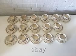 Vintage Copeland Spode Buttercup Pattern Set 16 Demitasse Cups & Saucers