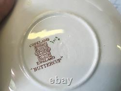 Vintage Copeland Spode Ceramic Buttercup Pattern Set 16 Demitasse Cups & Saucers