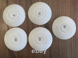 Vintage Copeland Spode Greek Brown Demitasse Cups Saucers Set 4 Cups 5 Saucers