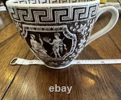 Vintage Copeland Spode Greek Brown Demitasse Cups Saucers Set 4 Cups 5 Saucers
