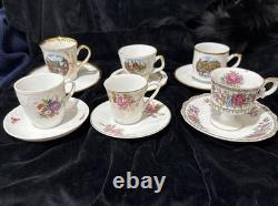 Vintage Demitasse 6 Cups / 6 Saucers-Set Bavaria W. Germany & Occupied Japan