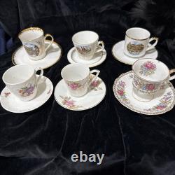 Vintage Demitasse 6 Cups / 6 Saucers-Set Bavaria W. Germany & Occupied Japan