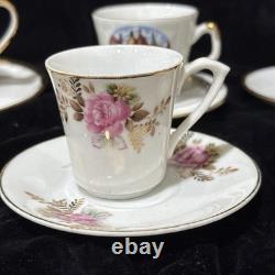 Vintage Demitasse 6 Cups / 6 Saucers-Set Bavaria W. Germany & Occupied Japan