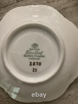 Vintage Demitasse Bavaria Eberthal w. Germany Cups And Saucers Set Of 5