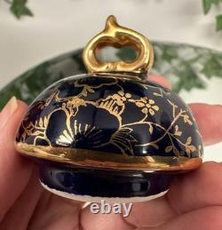 Vintage Echt Kobalt J. K. W. Gold Bavaria Demitasse Cups & Saucers- 11 pieces +lid