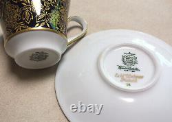 Vintage Echt Weimar Kobalt Set of 4 Demitasse Cups & 4 Saucers 84 Made in GDR