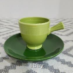 Vintage Fiesta Demitasse Cup and Saucer in Original 1950's Chartreuse Glaze