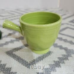 Vintage Fiesta Demitasse Cup and Saucer in Original 1950's Chartreuse Glaze