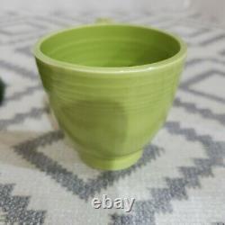 Vintage Fiesta Demitasse Cup and Saucer in Original 1950's Chartreuse Glaze