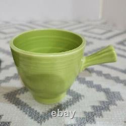 Vintage Fiesta Demitasse Cup and Saucer in Original 1950's Chartreuse Glaze