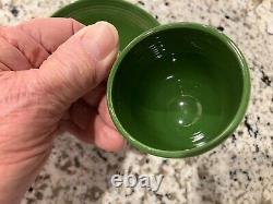 Vintage Fiesta FOREST GREEN Demitasse Stick Handled Cup & Saucer Fiestaware 50's