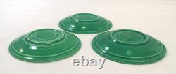 Vintage Fiesta HLC Older Demitasse Cup & Saucer Lot Of 6 Stick Handle Green USA