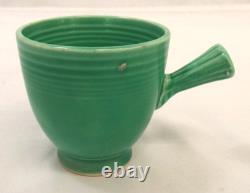 Vintage Fiesta HLC Older Demitasse Cup & Saucer Lot Of 6 Stick Handle Green USA
