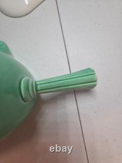 Vintage Fiesta Ware Green Demitasse Coffee Pot & 6 Demitasse Cups & Saucers