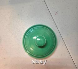 Vintage Fiesta Ware Green Demitasse Coffee Pot & 6 Demitasse Cups & Saucers