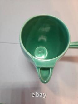 Vintage Fiesta Ware Green Demitasse Coffee Pot & 6 Demitasse Cups & Saucers