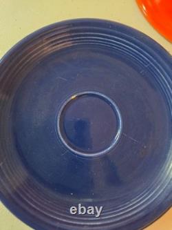 Vintage Fiesta Ware Green Demitasse Coffee Pot & 6 Demitasse Cups & Saucers