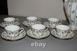 Vintage Furstenberg Coffee/chocolate Pot, Creamer, Sugar, &6 Demitasse Cups&saucers