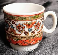 Vintage Georges Briard Peony Demitasse Expresso Cups & Saucers Set Of 6 Japan