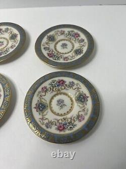 Vintage H & C Fine China Demitasse Cups & Saucers Set Coronado Bohemia Floral