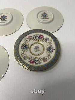 Vintage H & C Fine China Demitasse Cups & Saucers Set Coronado Bohemia Floral