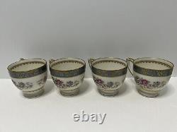 Vintage H & C Fine China Demitasse Cups & Saucers Set Coronado Bohemia Floral