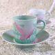 Vintage Hermes Demitasse Cup & Saucer Les Pivoines Limoges Porcelain 2 Sets